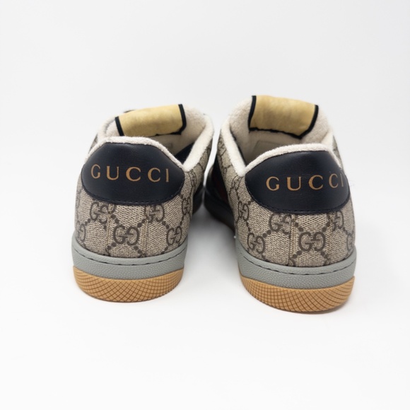 Gucci Screener Low Top GG Supreme Mens Sneaker Size UK 5.5 EU 39.5 US 6 - Picture 4 of 10
